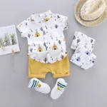 Baby-Clothes-Cool-Pyramid-Summer-Short-sleeved-Shirt-Set